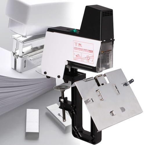 Grapadora Eléctrica Rápida,Grapadora Escritorio Metal,Máquina Encuadernación Automática Escritorio 9 Velocidades Con Interruptor Pie,Para Documentos,Libros,Informes,Papeles,Singlehead