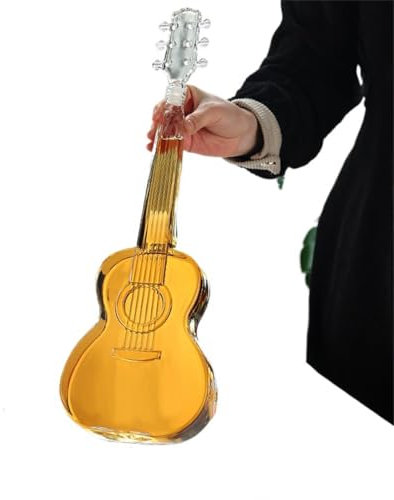Carafe Whisky Carafe à Whisky - 1000 ml Design en Forme de Guitare Decanter à vin Pour Hommes Vin brandy jus de fruits Vodka