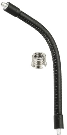 PATIKIL 8 Gooseneck, 1/4-20 Male to Male Thread Metal Universal Hose Flexible Arm Gooseneck Tube Extension Holder with Reducing Screws for Action Camera, Phone, Microphone, Black
