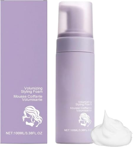 Mousse para peinar, espuma voluminizadora y brillante para peinar, cuidado capilar con fijación duradera para rizos, espuma en spray fácil de usar para todo tipo de rizos