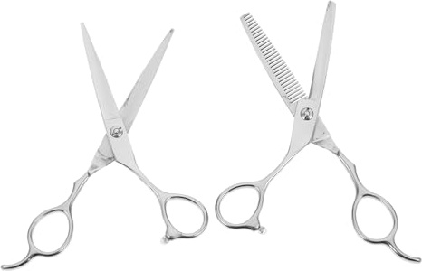 UKCOCO 2 Pièces Ciseaux De Barbier Lefty Pour Salon De Coiffure Acier Inoxydable Outils De Coiffure Lefty De Ciseaux Gaucher Pour Gauchers