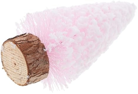 POPETPOP Albero Di Natale Miniatura Con Base in Legno Decorazioni Natalizie Fai Da Te Ornamenti Invernali Realistici Alberi Da Tavolo Aghi Di Pino