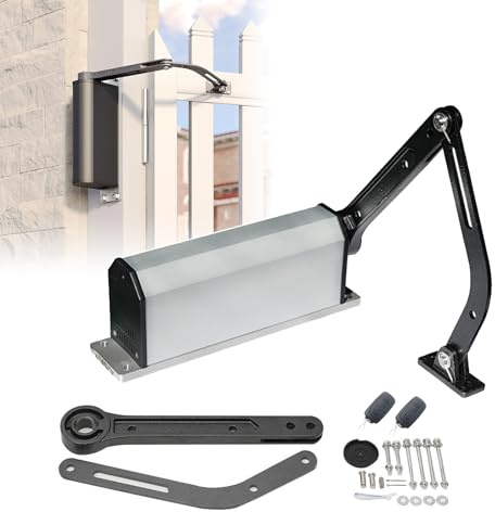 Operatore Elettrico Per Porte A 90°, Chiudiporta Automatico (remoto), Carico 250 Kg + Velocità Di Apertura: 9 Livelli, Rimbalzo in Caso Di Resistenza, Prevenzione Dello Schiacciamento,White