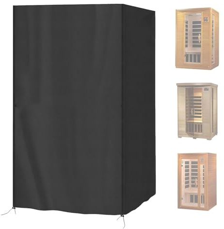 Teksome Couverture De Sauna En Bois Extérieur | Protection Imperméable Résistante,Couverture de Boîte de Sauna,Pour Maison Jardin Patio Arrière-cour Terrasse Bord de Piscine Cour Parc