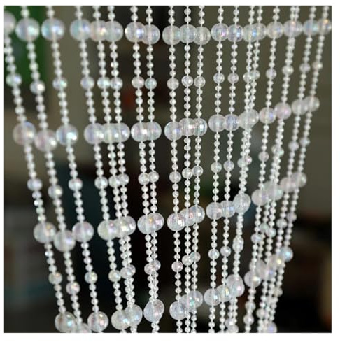 ZGXNYI Cortina de Puerta Transparente con Cuentas de Cristal Brillante, decoración for el hogar, Ventanas, Balcones, decoración for Fiestas y Festivales DIY(20 String 100cm)