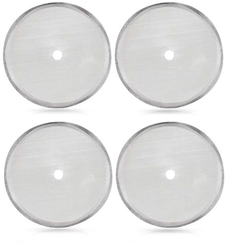 Secura Lot de 4 filtres de rechange pour cafetières de 1,5 l/1500 ml, filtre réutilisable en maille pour cafetière à piston française de 1,5 l, 12 tasses en acier inoxydable