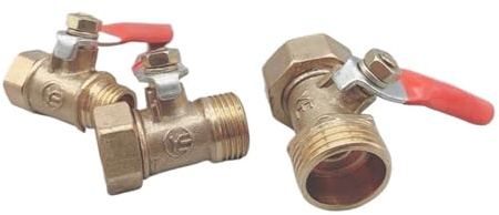 1pc Brass Small Ball Valve 3/8'' Female/Male Thread Brass Valve Connector Joint Copper Pipe Fitting Coupler Adapter(1/4)