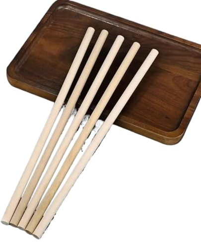 Holzdübelstangen, Holzdübel 3-14 mm 300 Birke 112er-Packung for Heimwerkerprojekte mit Holz(Diameter 10mm-5pcs)