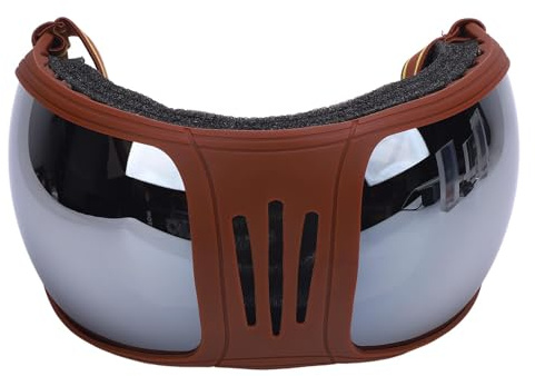 SUNGOOYUE Gafas Deportivas para Caballos, Gafas para Caballos a Prueba de Viento UV400 con Correas Ajustables, Acolchado de Esponja de Múltiples Capas, para Protección contra el Polvo de (SILVER)