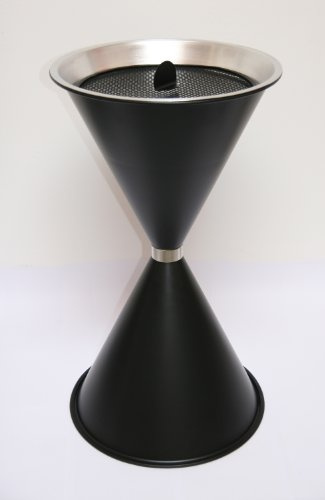 Standaschenbecher Diabola 71x40cm schwarz SZAGATO | Made in Germany Aschenbecher für draußen mit Deckel Stand outdoor