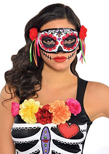 (BOX6) D.O.T.D Half Mask - Day Of The Dead