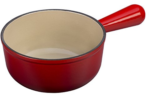 LE CREUSET Caquelon aus Gusseisen, 16 cm, 1 Liter, Kirschrot, 20007160602460