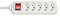 Lindy 73167 - Regleta Suiza con Interruptor, 5 enchufes, Color Blanco