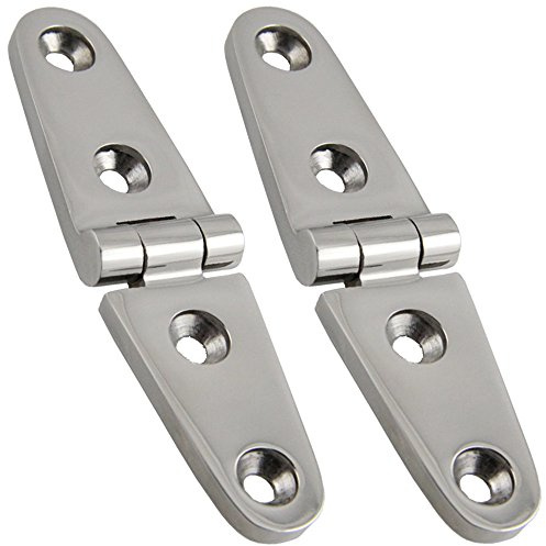2 Edelstahl Scharniere LANG 103 x 27 mm Edelstahlscharnier Edelstahl A4 Türscharnier Beschlag Türscharnier