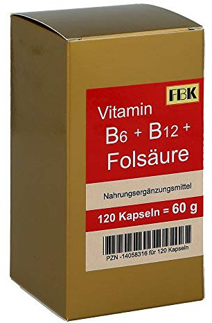 Vitamin B6+B12+Folsäure Kapseln