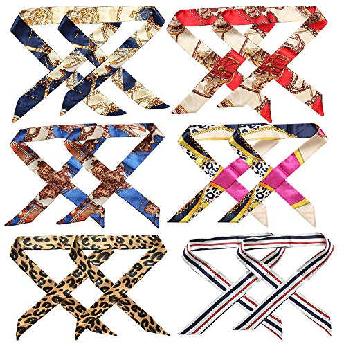 Mdecors Handtaschen-Griff-Wickel-Band-Schal-Geldbörsen-Griff-Abdeckung wickelt Stirnband-Seiden-Schal für Taschen-Handtaschen