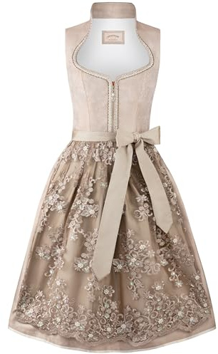 Stockerpoint Women's Adriene Dress, Taupe, 38