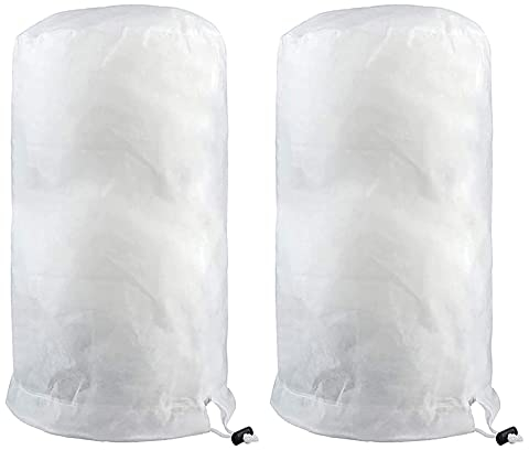 2 Stück Winterschutz für Pflanzen Frostschutz 120×180cm Weiß, Frostschutz für Pflanzen Schutzhaube, Pflanzenschutz Winter, Frostschutz Pflanzen Winter, Gartenvlies Olivenbaum Jutesack mit Kordelzug