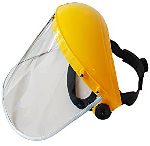 Supreme TTF Face Shield with Head Mounted Face Protection Eye Care Shield Screen Grinding Multi-Purpose - Clear Polycarbonate Visor Combination CE APPROVED - Conforms to EN166