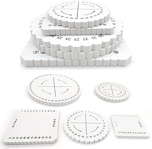 HAOBIN 5 stück Kumihimo Flechtscheibe Kumihimo Scheiben Kumihimo Platte Geflecht Flechtplatte Perlenschnur Scheibe Kumihimo Disk Handgemachte Diy Armband Schmuck Webwerkzeuge FüR Geflochtenes Seil