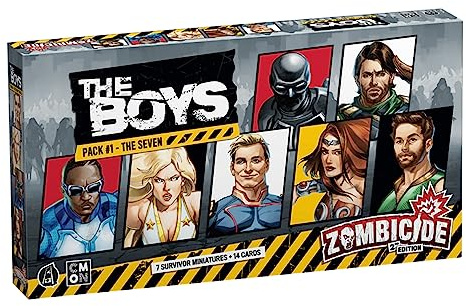 Zombicide The Boys Character Pack #1 – De sju – överlevare från de sju för episka zombie-åtgärder! Kooperativ strategi brädspel för åldrarna 14+, 1-6 spelare, 60 minuters speltid, tillverkad av CMON