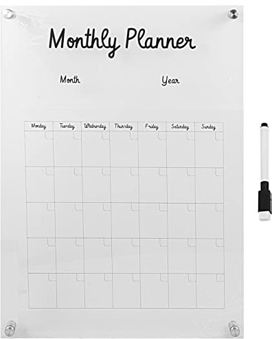 NUOBESTY Wochenplan-nachrichtentafel Aus Acryl Klare Memotafel Zum Löschen Planungsbord Für Schule Und Büro Stift Langlebig Und Praktisch
