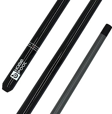 BILMAG Pool Billardqueue Rookie – 2-teiliges Billard Queue, 130 cm, 290 g, Schwarz/Grau