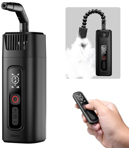 ULANZI RF01 Macchina del Fumo Portatile, Macchina Fumo da 40W con Telecomando Wireless da 10m, Fog Machine, Nebbia Macchine con Batteria per Fotografia, Riprese Video, Matrimonio, Festa