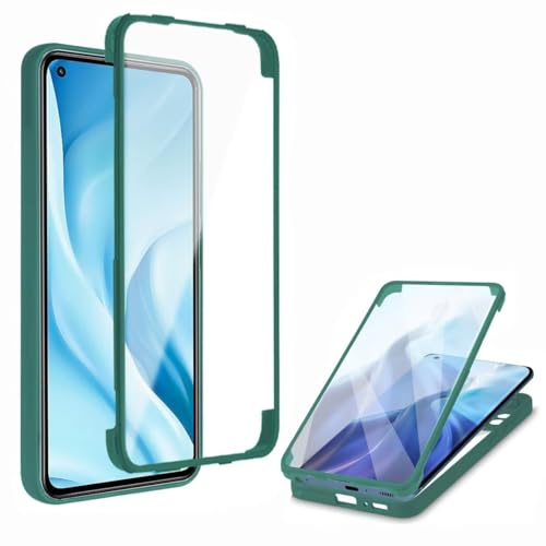 Haygdz Funda para Xiaomi 13T/Xiaomi 13T Pro, 360 Grados Antigolpes Carcasa Capa Doble Case con Transparente Protector Pantalla Anti-Golpes Case Xiaomi 13T/Xiaomi 13T Pro (Verde)