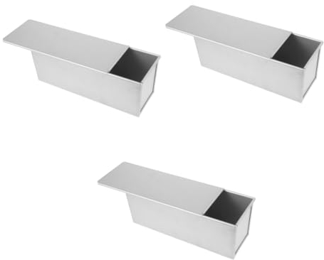 Ciieeo 3pcs Bread Baking Pan Non-Stick Loaf Pan Smooth Edges Airtight Bread Bin Loaf Tins for Baking