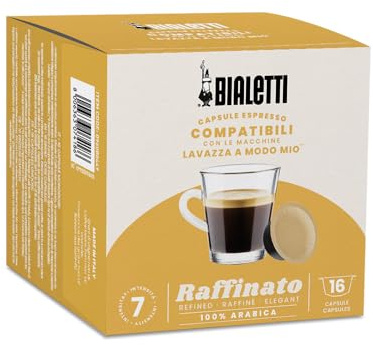 Bialetti Café Capsules compatibles Lavazza® - Raffinato - 16 Capsules