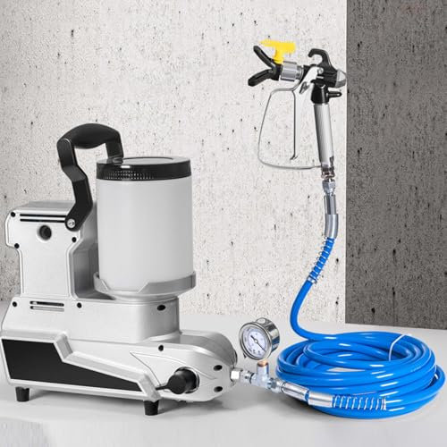 HENGCMM Pistola de Pulverización de Pintura 1600W, Máquina de Pulverización de Pintura 2,5 L/Min Pulverizador Coche Pulverizador de Pintura Airless Profesional para Pared Mueble