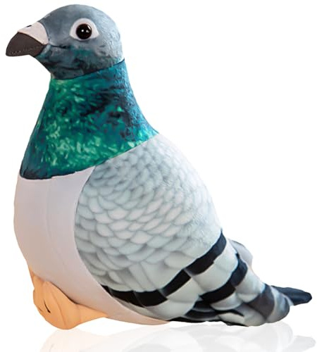 QYEHF Piccione Peluche,Piccione Bambola di Peluche Piccione Peluche Giocattoli Soft Animal,Peluche Collezionabile Adatto per Ragazzi e Ragazze Compleanno(20 cm)