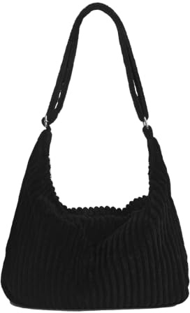 Ulisty Damen Latschig Cord Hobo Tasche Verstellbarer Riemen Schultertasche Umhängetasche Lässig Tragetasche Handtasche