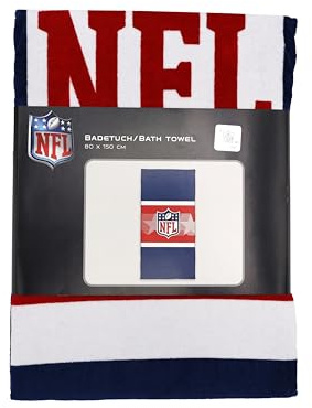 Herding NFL Badetuch, 80 x 150 cm, Blau/Rot mit NFL Logo