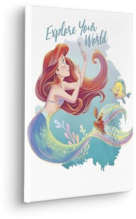 Komar Disney Ariel Explore your World - Cuadro con bastidor (30 x 40 cm), diseño de Ariel