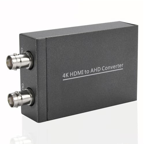 HDMI to AHD Converter 4K 30/60Hz Adapter, Convert 480P 720P 1080P 4K HDMI Signal to 720P/1080P AHD, Metal Shell Video Transmitter for CCTV DVR Monitor HDTV Security Surveillance
