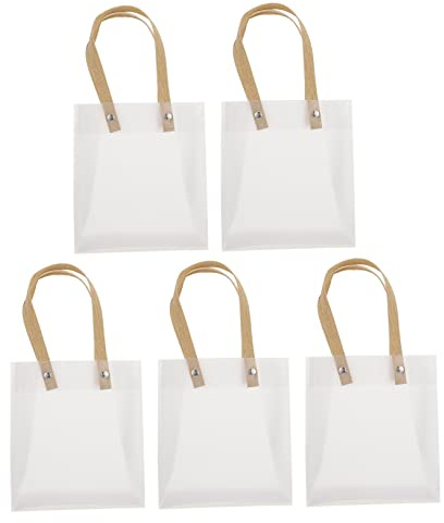 PACKOVE 5stücke Klare Handtaschen Für Hochzeiten Transparente Geschenktüten Für Süßigkeiten Und Verpackungen Eleganter Und Praktischer Stil
