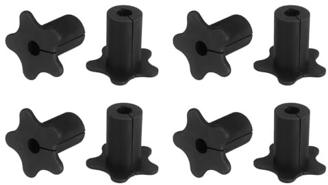 sourcing map 8 passacavi per fori da parete da 5/8 pollici, kit di instradamento cavi in silicone antiscivolo da parete, accessori per cavi Ethernet (nero)