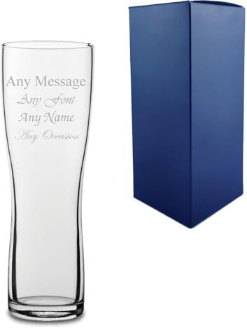 Personalised Engraved Aspen Pint Glass with Gift Box | Custom Beer Glasses, Birthday Gifts for Him, Best Man Gift, Groomsmen Gifts