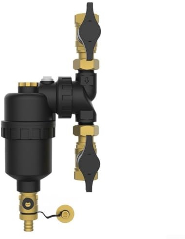 Magnetiskt vattenfilter förfilter för golvvärme, kopparpanna skalborttagare med på/av-ventil DN20 DN25 (DN25)