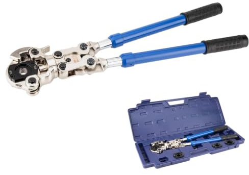 Suinga Macchina manuale rotante per tubi multistrato, pressatrice con ganasce 16, 20, 25 e 32 mm, strumento di pressatura per impianti idraulici e riscaldamento, in acciaio