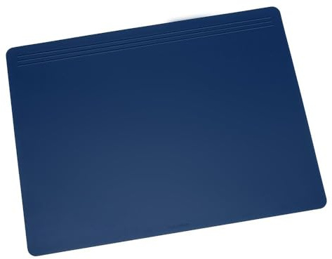Läufer 32705 Matton Schreibtischunterlage 49x70 cm, blau, rutschfeste Schreibunterlage für besonders hohen Schreibkomfort, hochwertiger Vlies auf der Rückseite
