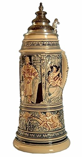 King German Beer Stein Medieval mastercraftsmen Giant guildstein, Replica from Year 1895 2 Liter tankard, Beer Mug, Limitaet 2007