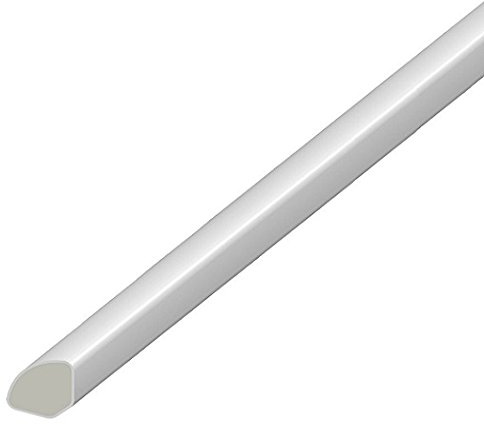 uPVC Plastic Quadrant Trim - Window/Tile Beading -13mm x 2m Length - White