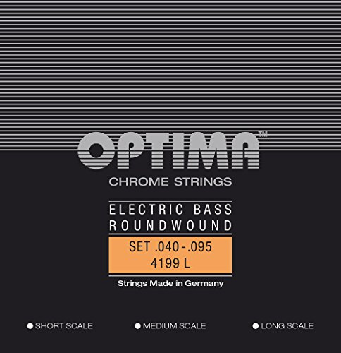 Optima E-Bass Saiten Chrome Strings. Round Wound Short Scale Satz 4-str. short-scale