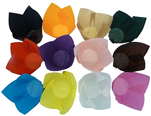 Scrumptious! - 200PC Multicoloured Greaseproof Paper Muffin Tulip Cases for Baking - Great for Birthday Party, Wedding and Anniversary Cakes and Bakes
