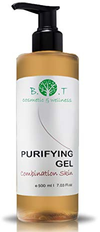 B.O.T Cosmetic & Wellness - Gel Mousse Purificante 500ml | Limpiador Facial Diario | Elimina Impurezas y Reduce Poros | Controla Sebo y Exfoliante | Desmaquillante, Verde, 500 ml