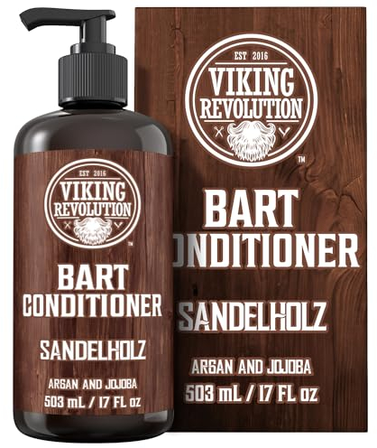 Viking Revolution - Bart Conditioner - Bart conditioner Für Männer Mit Arganöl & Jojobaöl - Weichmachend & Stärkend - Sandelholzduft - 500 ml