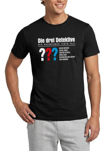 Die DREI Fragezeichen Detektive Visitenkarte Männer T-Shirt